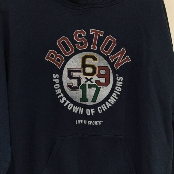 Boston Sports Greats Hoodie, Medium, Gildan, Dark Blue - Picture 6 of 6